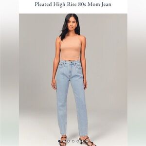 Pleated High Rise 80s Mom Jeans